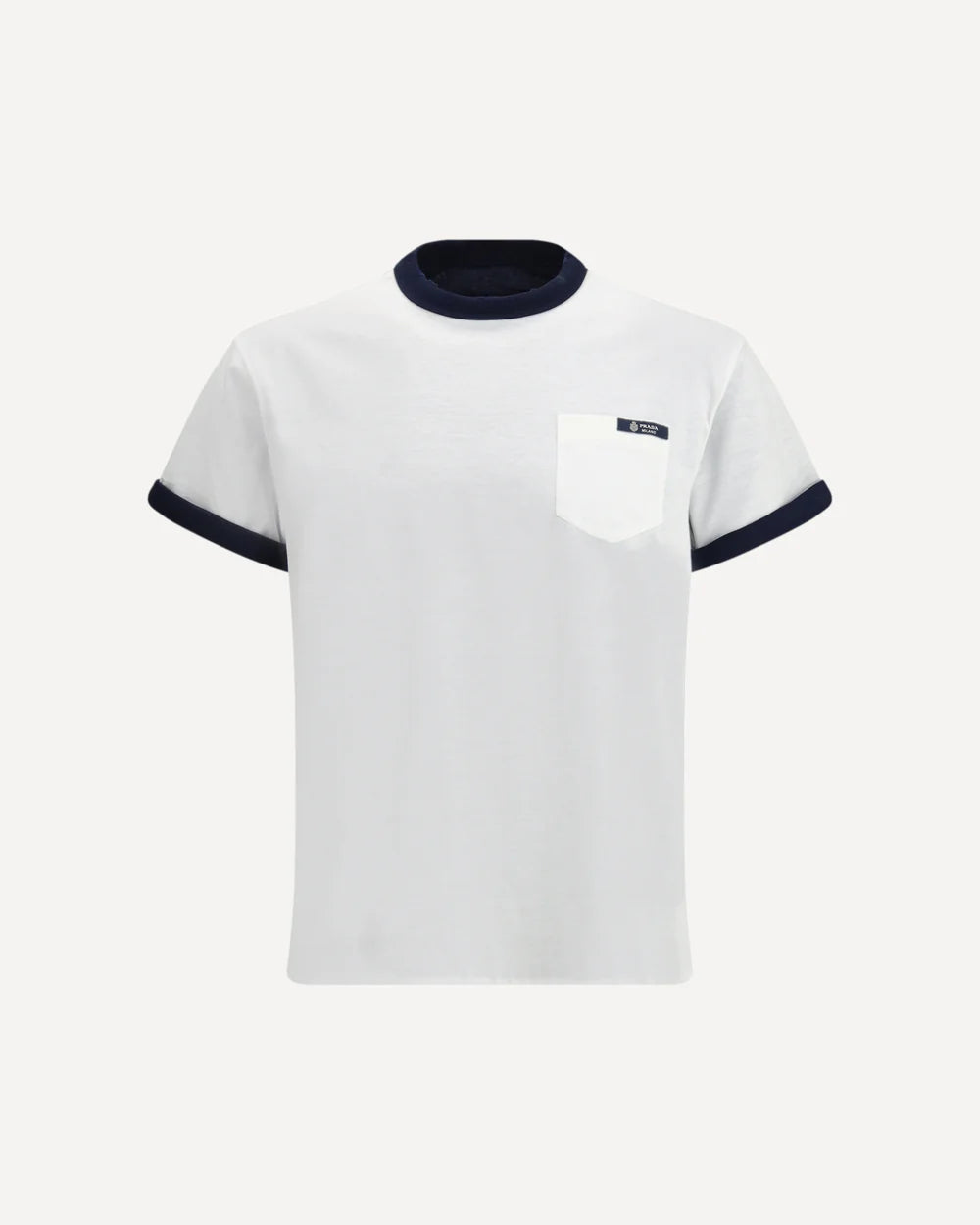T-Shirt Bianca Reversibile Taschino Prada
