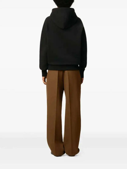 Felpa Nera con Cappuccio Cuore Nero Ami Paris