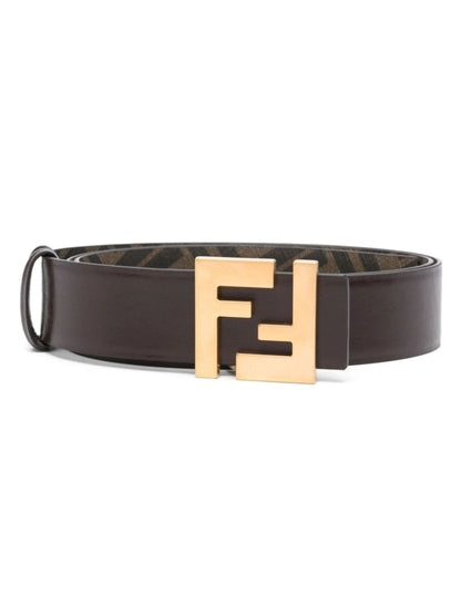 Cintura Logo Classico e Marrone Reversibile Fendi
