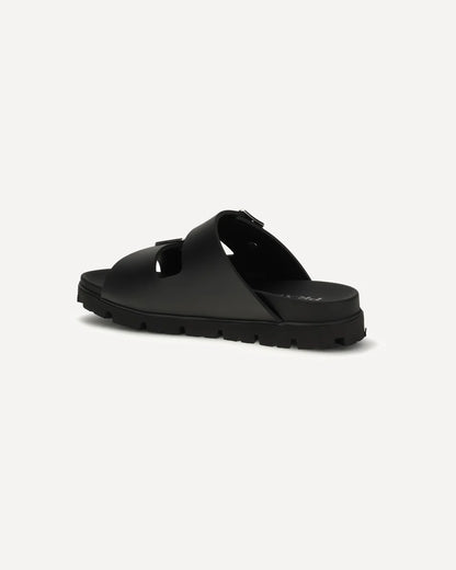 Sandalo Nero in Pelle Prada