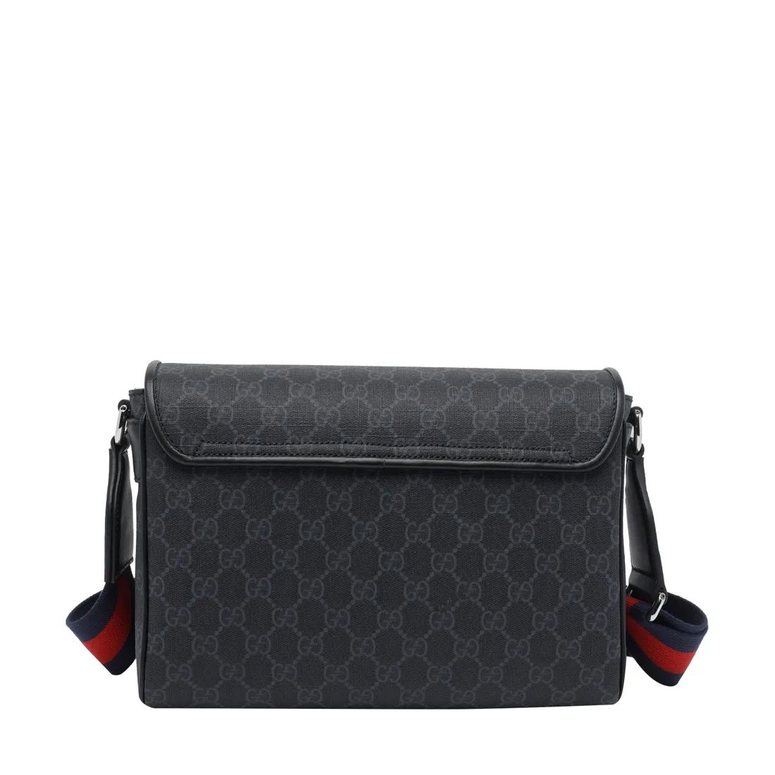 Borsa Messenger Nera in Pelle Logo GG Tracolla Multicolor Gucci