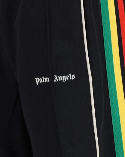 Pantalone Track Nero Striscia Multicolor Palm Angels