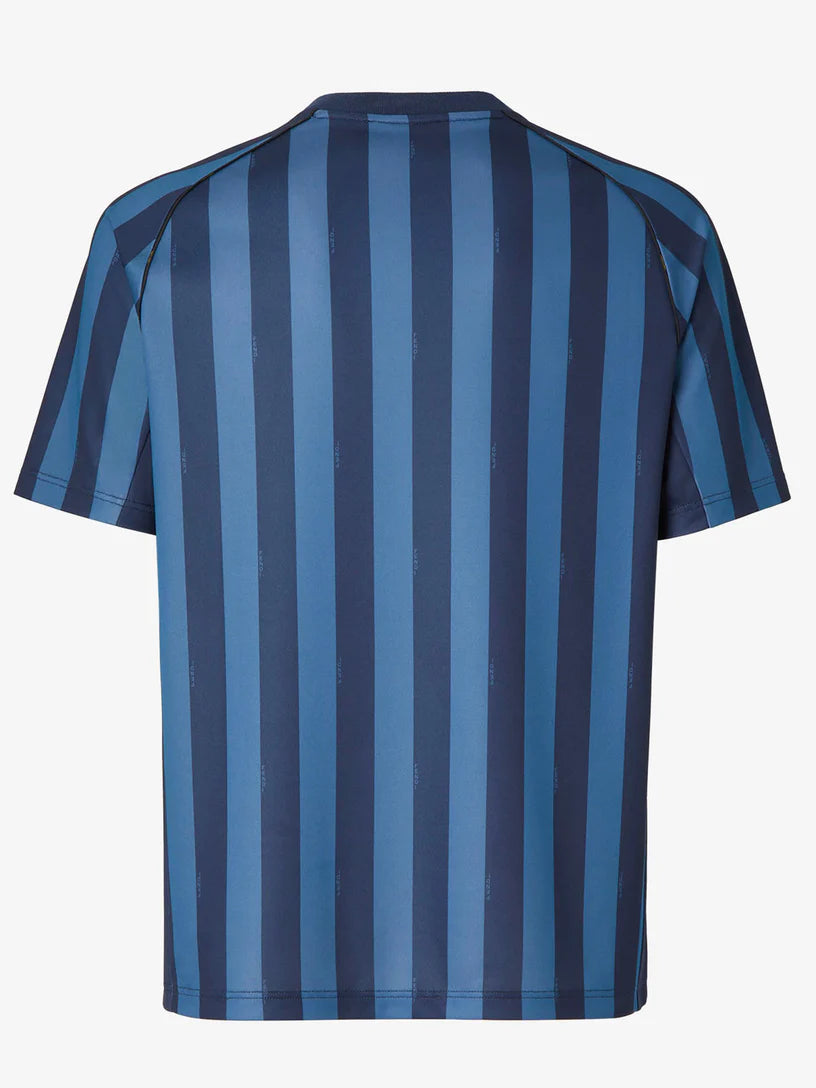 T-Shirt Blu Scritte e Scudetto Fendi