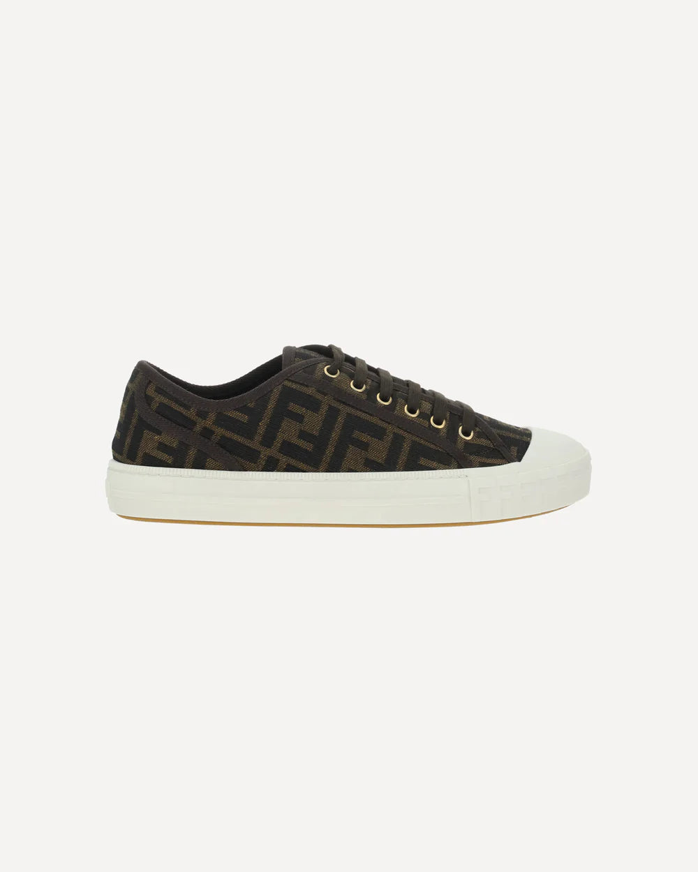 Sneakers Marrone Logo All Over FF Fendi