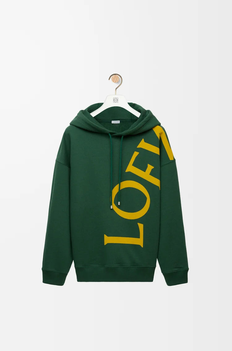 Felpa Verde Maxi Logo Loewe