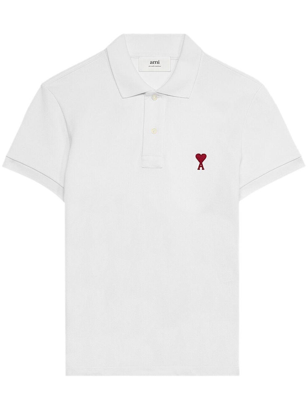 POLO BIANCA CON LOGO CUORE AMI PARIS