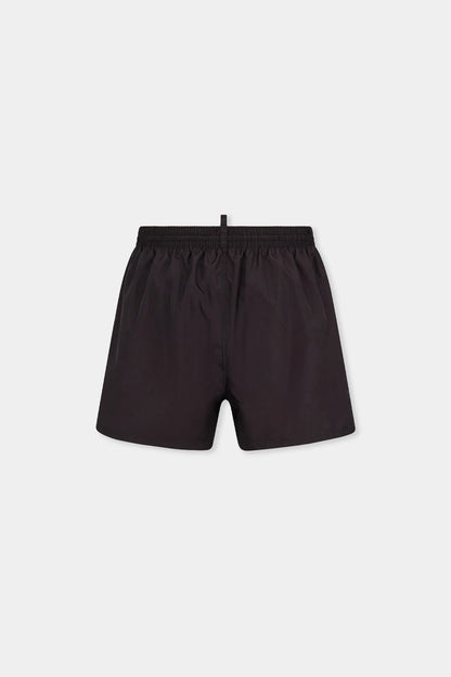 Costume Nero Scritte Orizzontali Arancione Dsquared