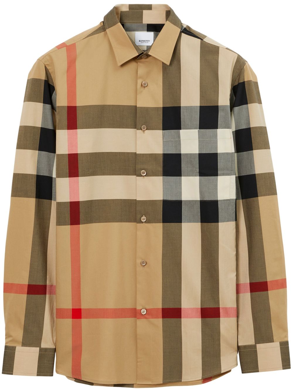 CAMICIA CHECK ALL OVER MANICA LUNGA BURBERRY