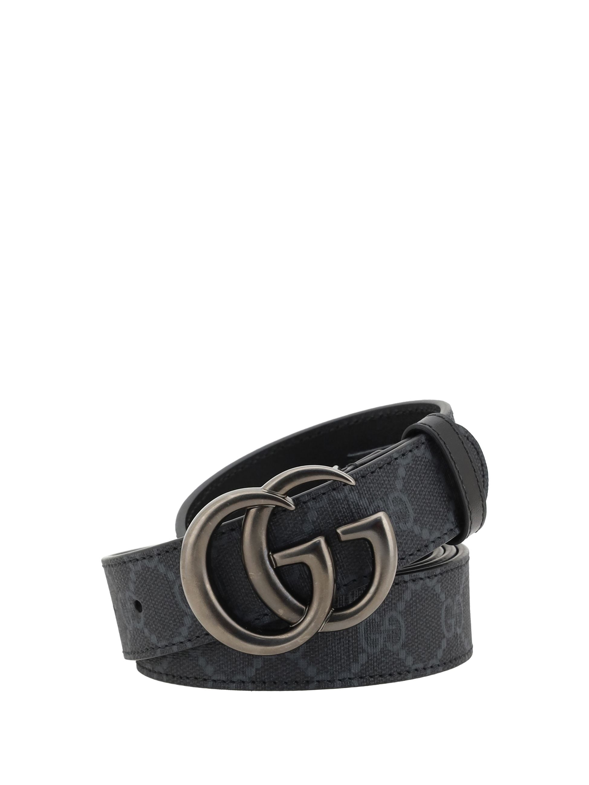 Cintura Grigia Logo GG Gucci