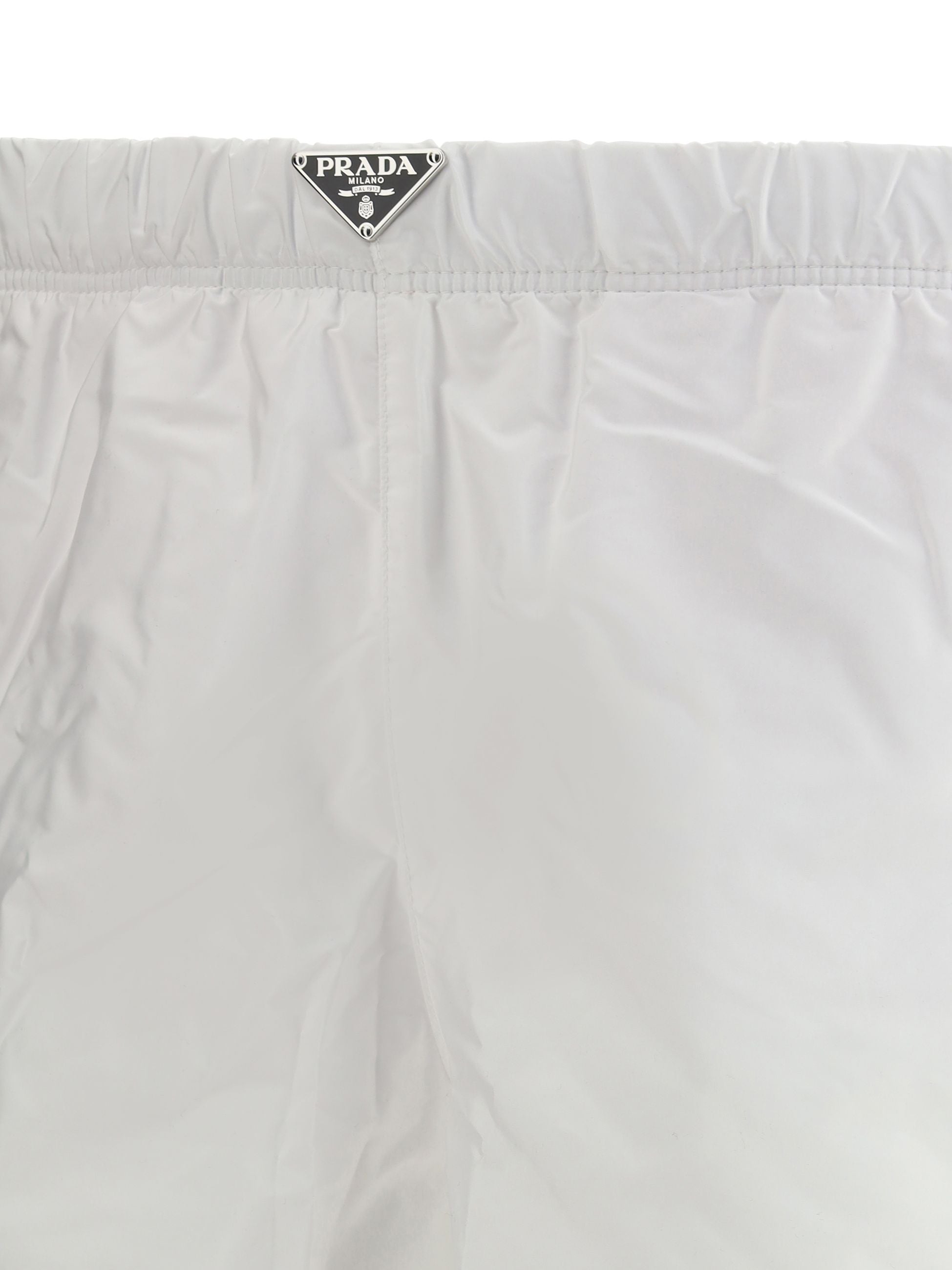 Costume Bianco con Placchetta Prada