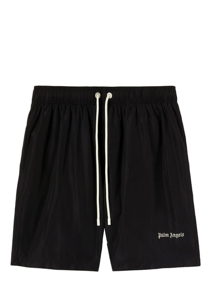 COSTUME NERO CON SCRITTA LOGO PALM ANGELS
