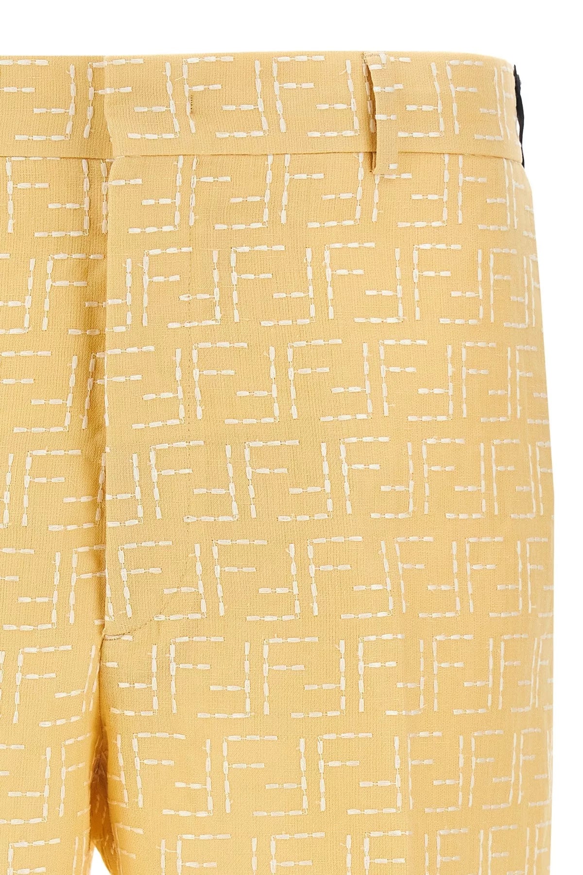 Shorts Giallo Logo All Over Fendi
