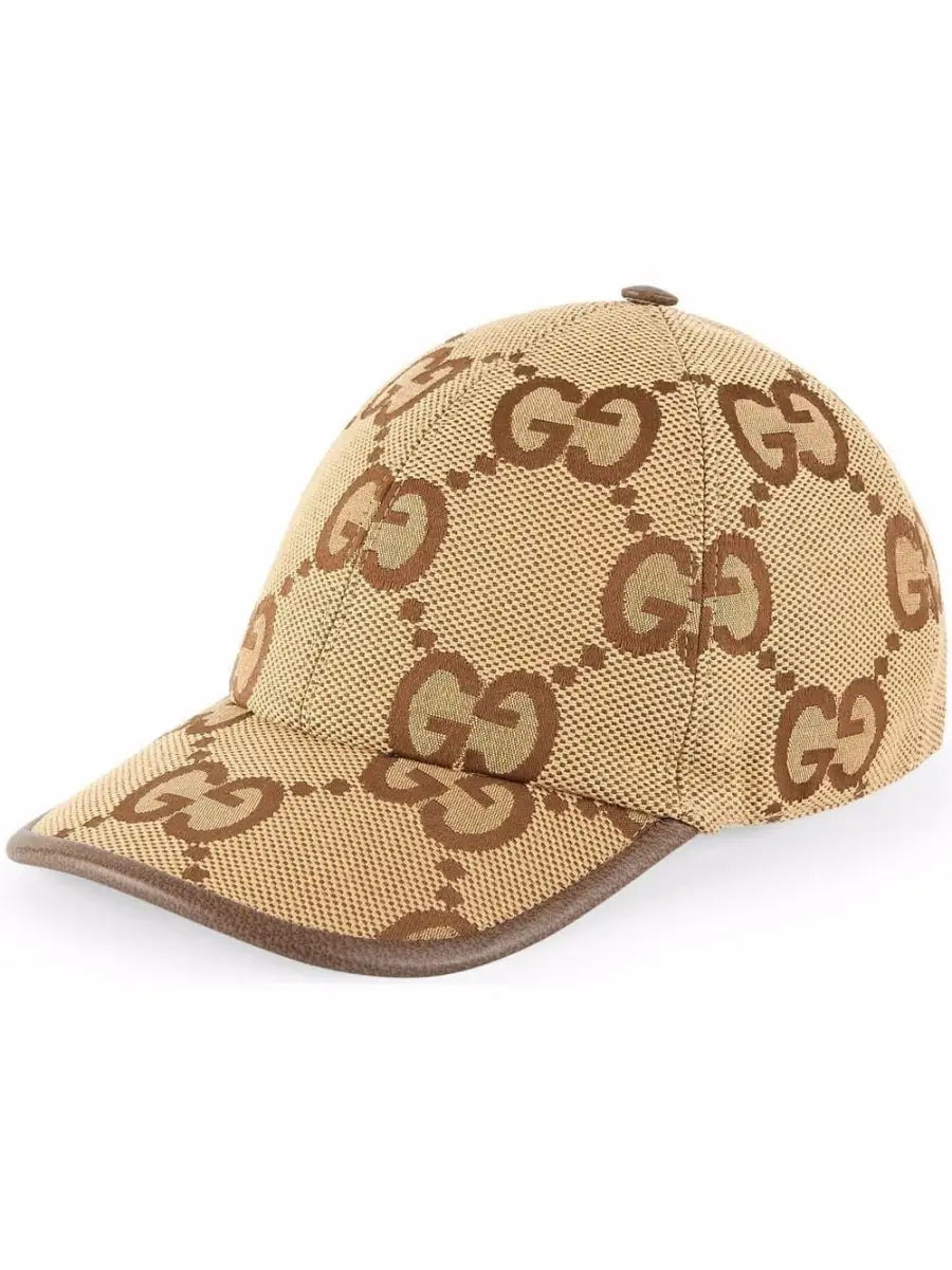 Cappello Beige Logo Grande All Over Gucci