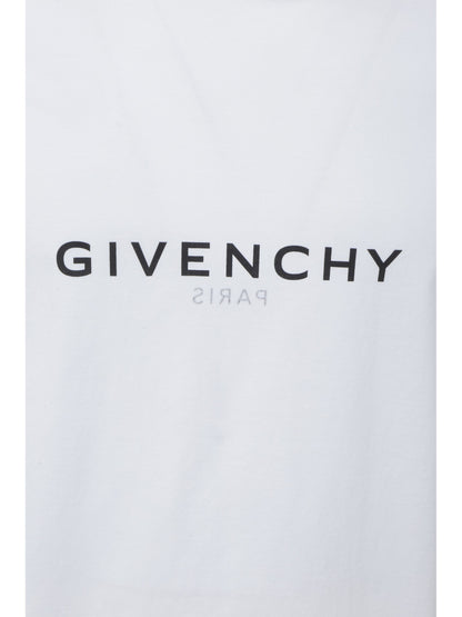 T-Shirt Bianca Logo Scritta Givenchy