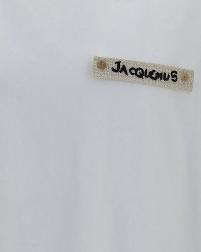 T-Shirt Bianca Plage Scritta Jacquemus