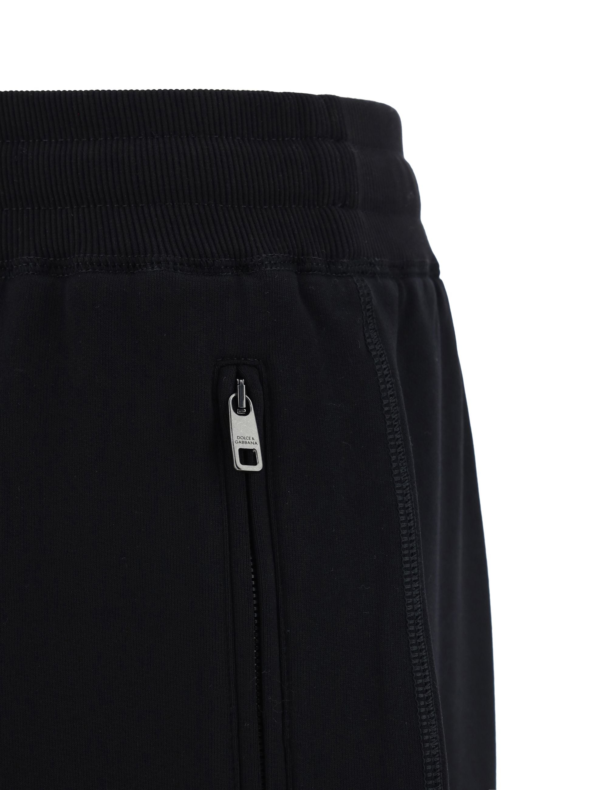 Shorts Nero con Placchetta Retro Dolce e Gabbana