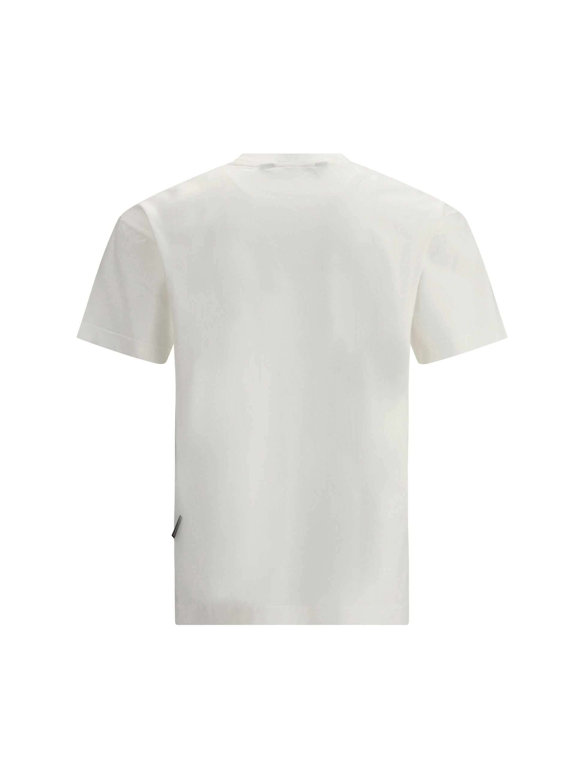 T-Shirt Bianca con Stampa Frontale Angelo Palm Angels