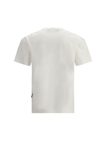 T-Shirt Bianca con Stampa Frontale Angelo Palm Angels