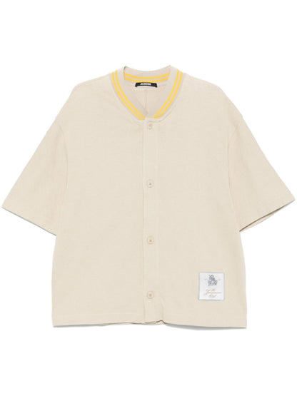 Camicia Beige con Scritta Retro Jacquemus