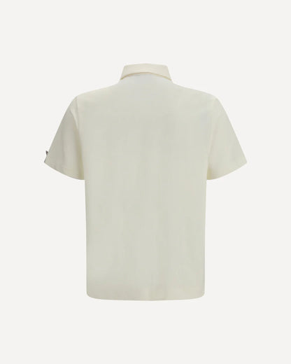 Polo Bianca Logo Moncler