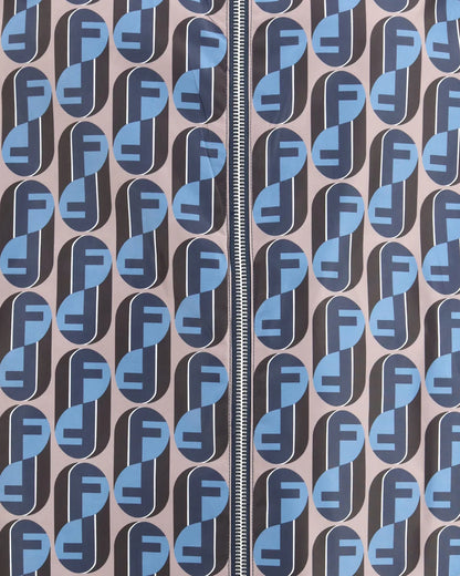 Giubbino Reversibile Blu Logo All Over Fendi