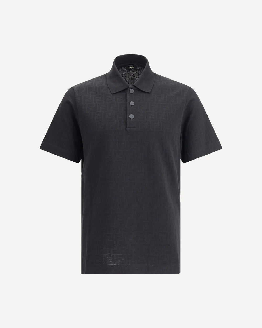 Polo Nera Logo All Over FF Fendi