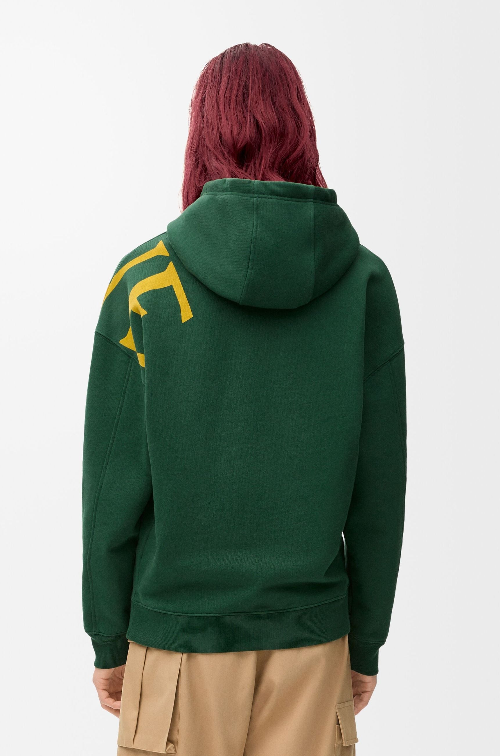Felpa Verde Maxi Logo Loewe