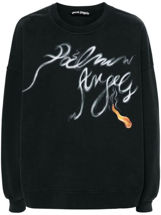 Palm Angels Felpa girocollo con logo 