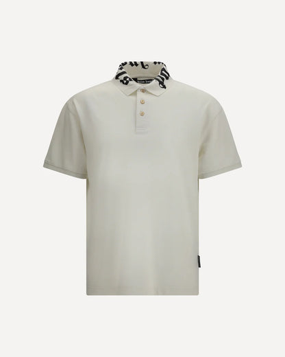 Polo Bianca Scritta Logo Collo Palm Angels