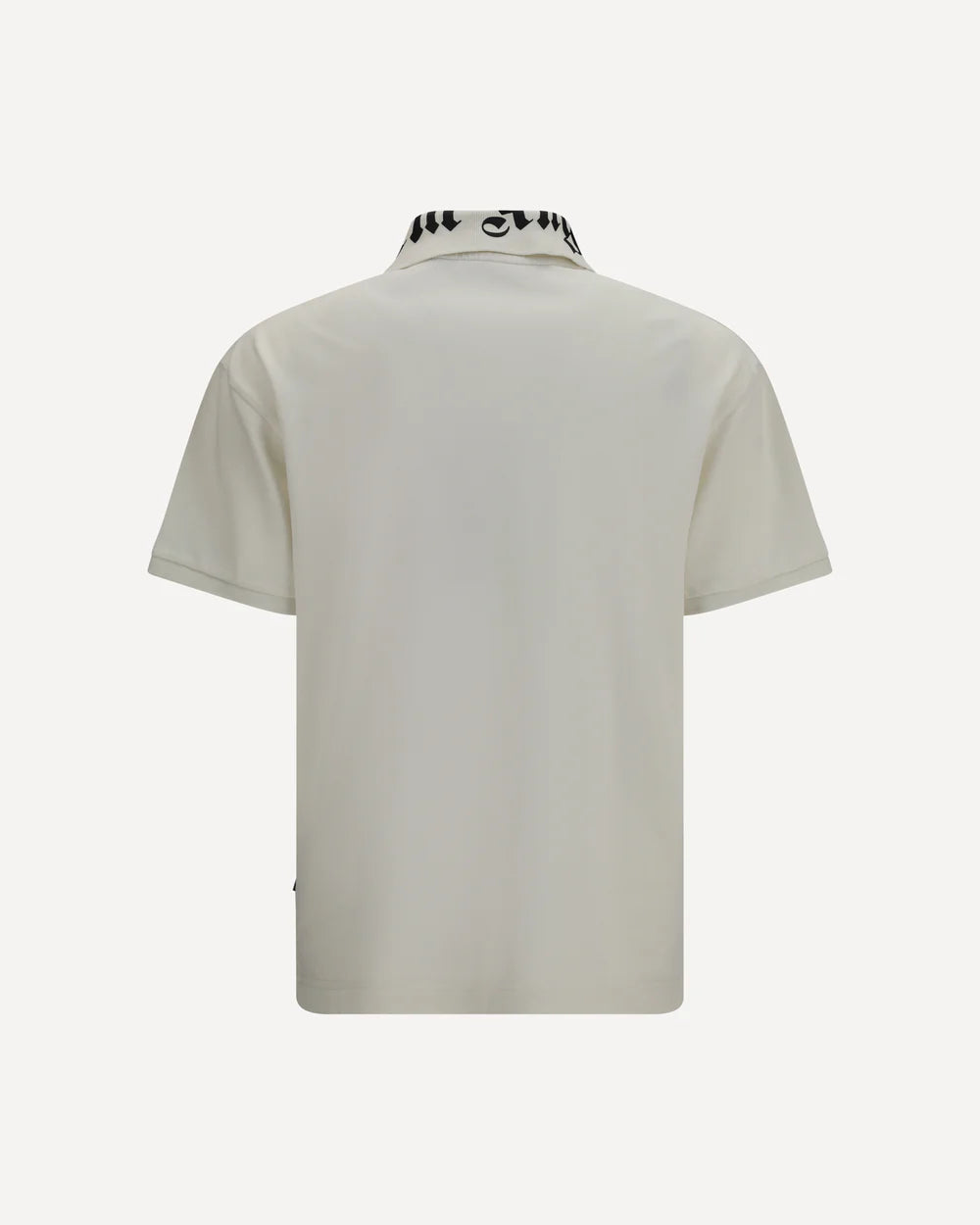 Polo Bianca Scritta Logo Collo Palm Angels