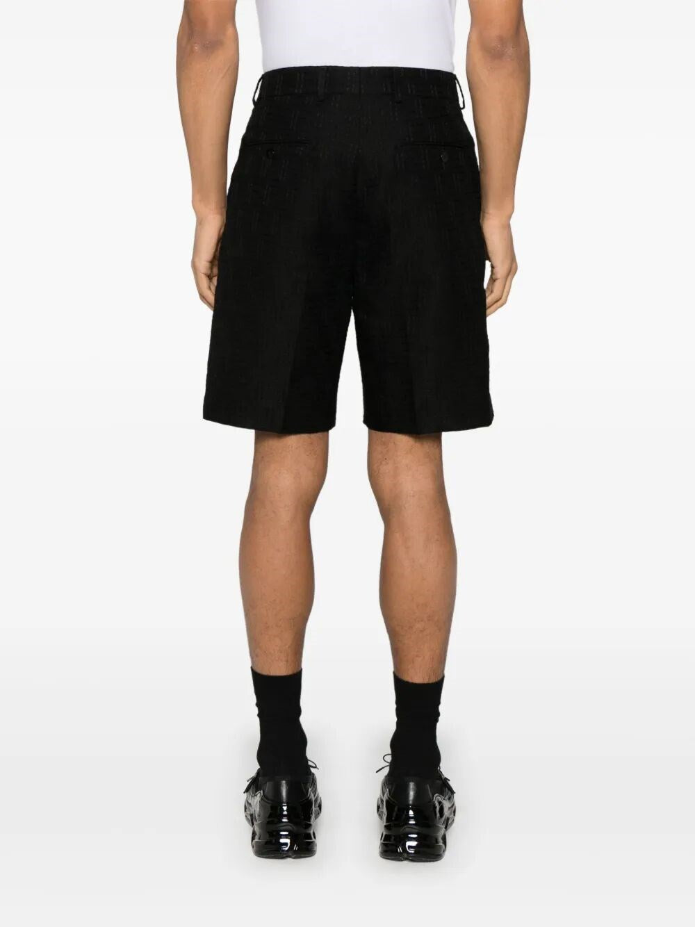 Shorts Nero Logo FF Fendi
