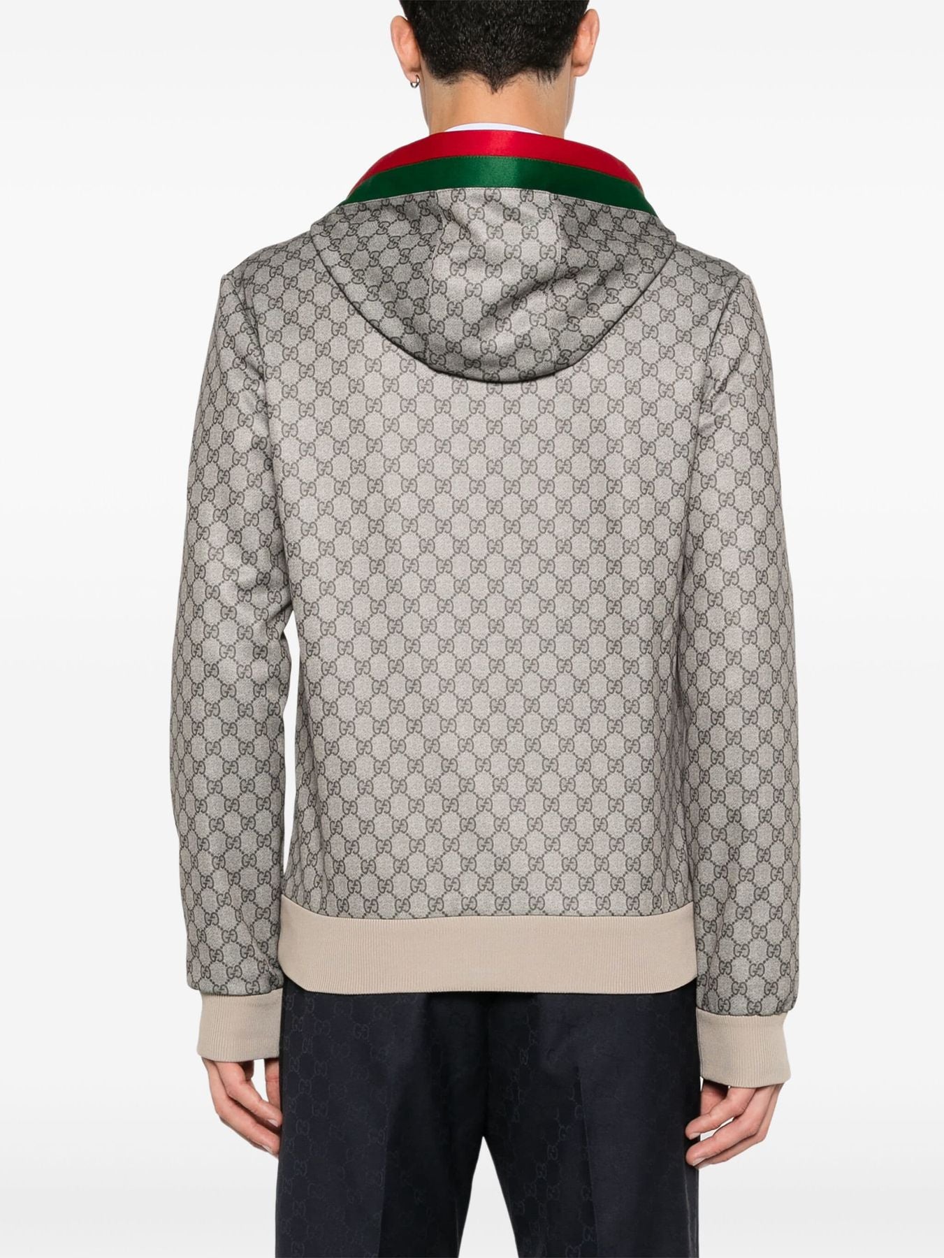 GIUBBINO LOGO ALL OVER E STRISCIA GUCCI