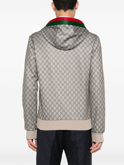 GIUBBINO LOGO ALL OVER E STRISCIA GUCCI