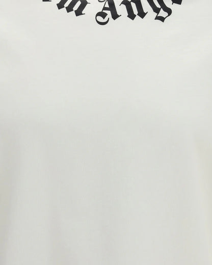 T-Shirt  Bianca Logo Collo Palm Angels