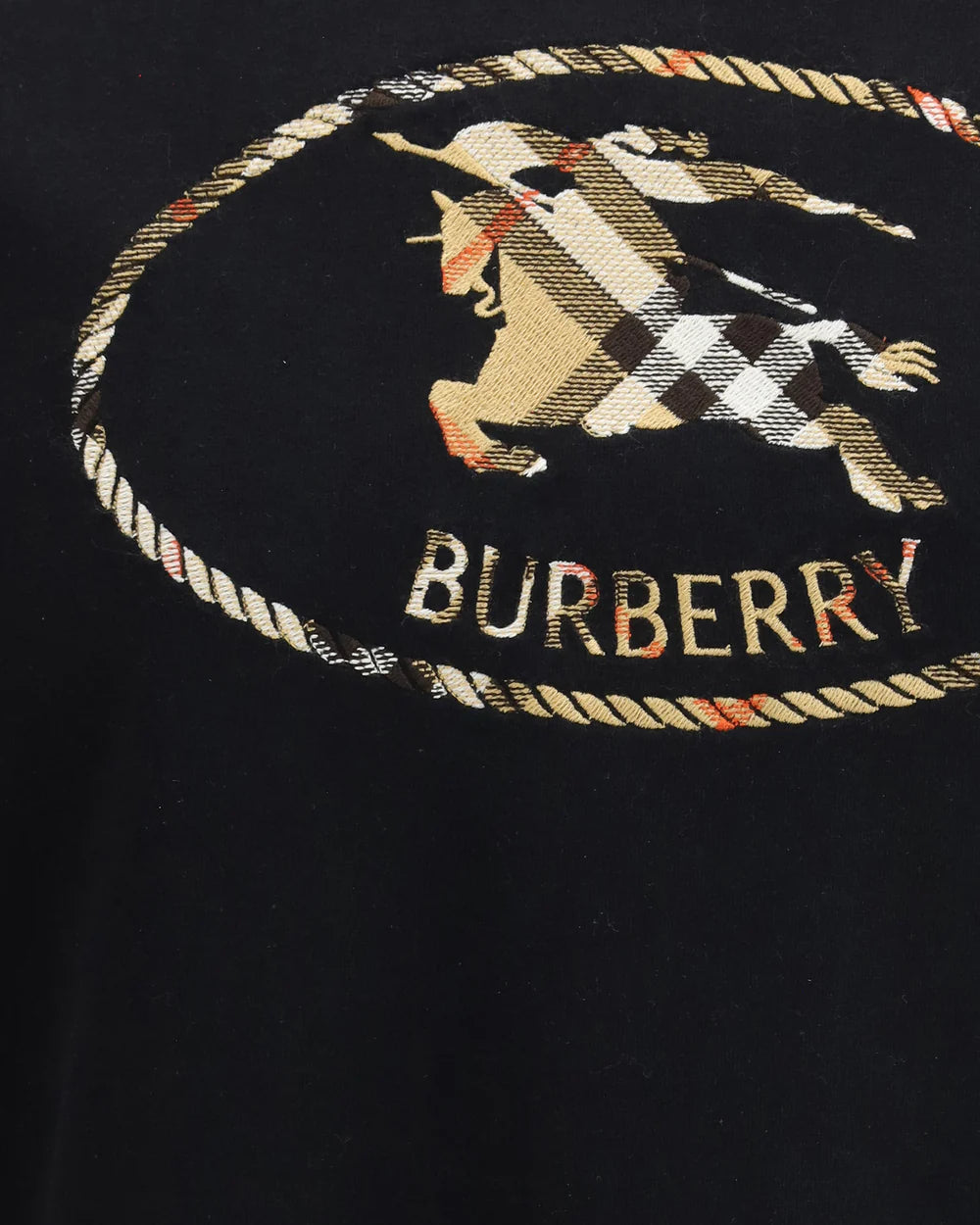T-Shirt Nera Logo Classic Burberry