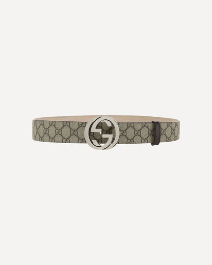 Cintura Beige Logo All Over GG Gucci