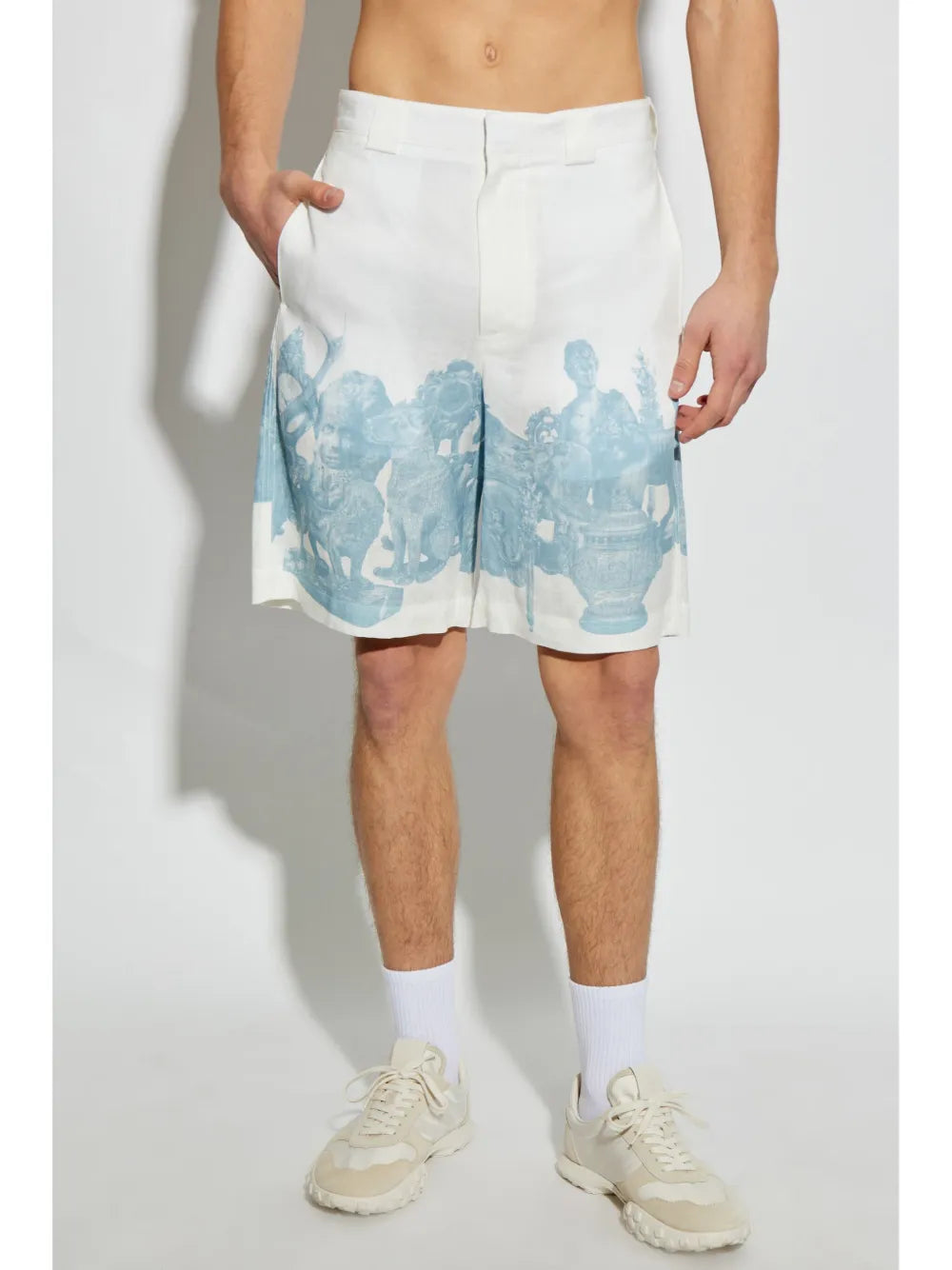 Shorts Bianco con Stampa Givenchy