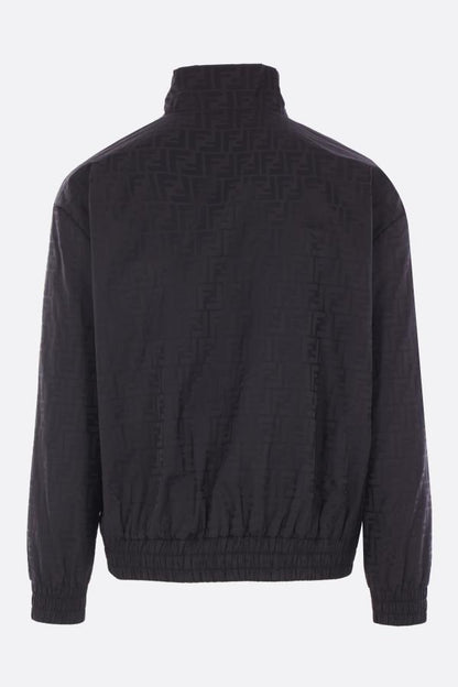 Giubbino Nero Logo All Over FF Fendi