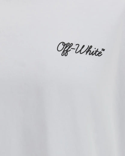 T-Shirt Bianca Script Skate Off White