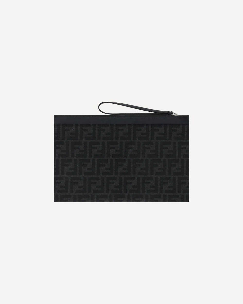 Pochette Nera Logo All Over FF Fendi
