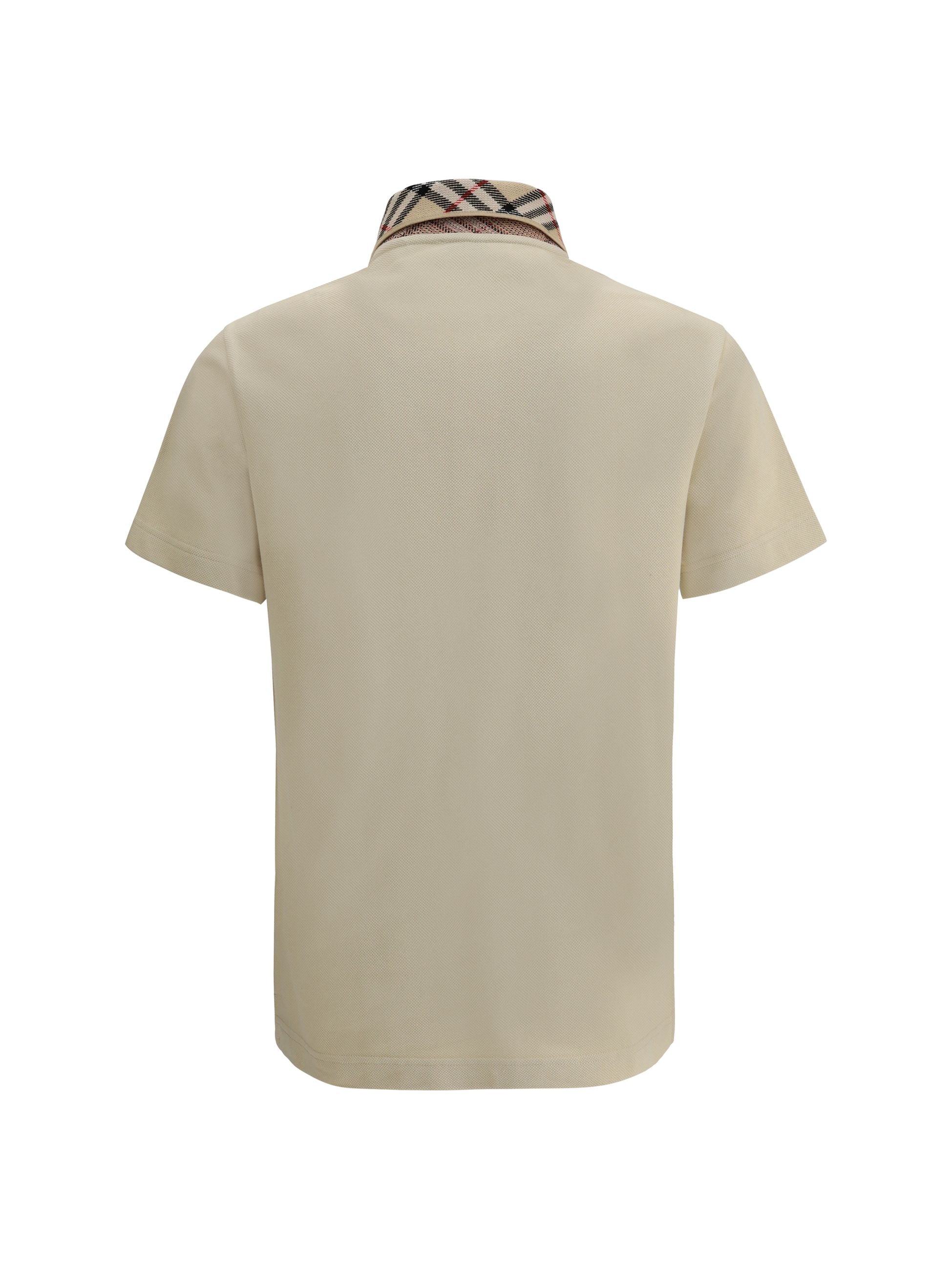 Polo Beige Logo Check Colletto Burberry