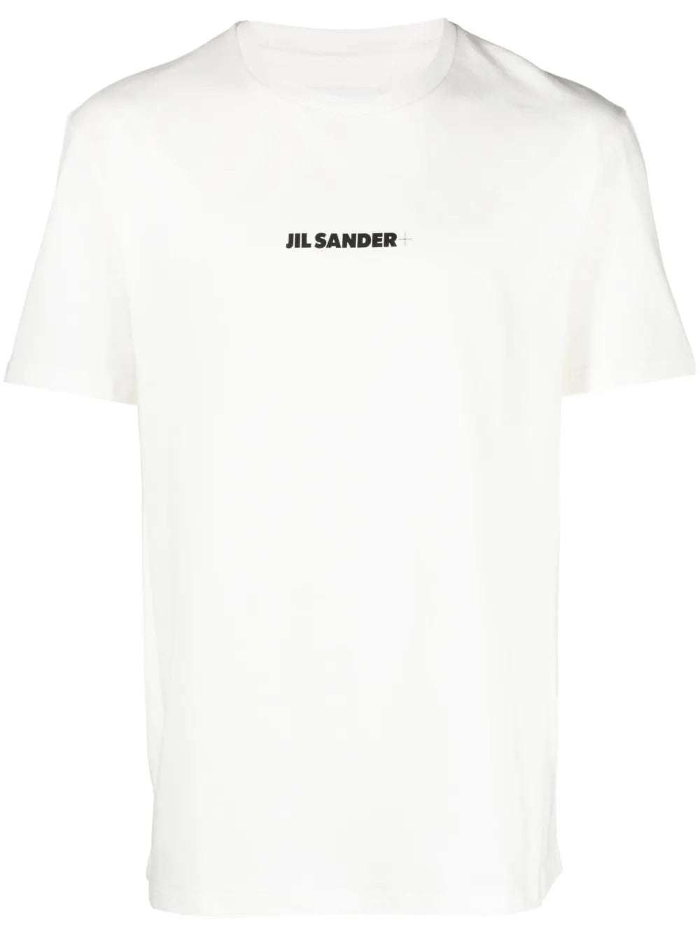 T-Shirt Bianca Logo Scritta Jil Sander