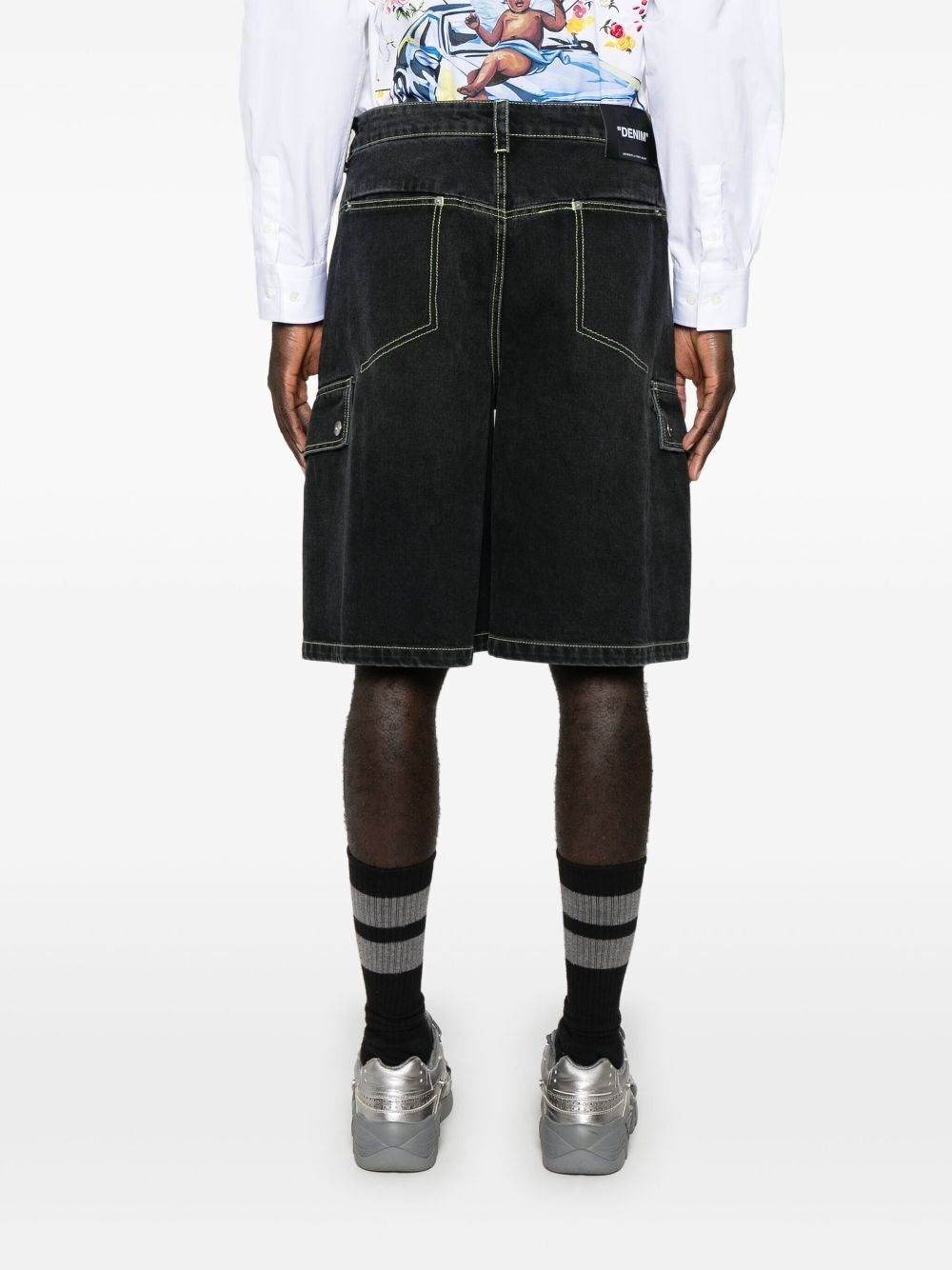 Shorts in Denim Tasconi Off-White