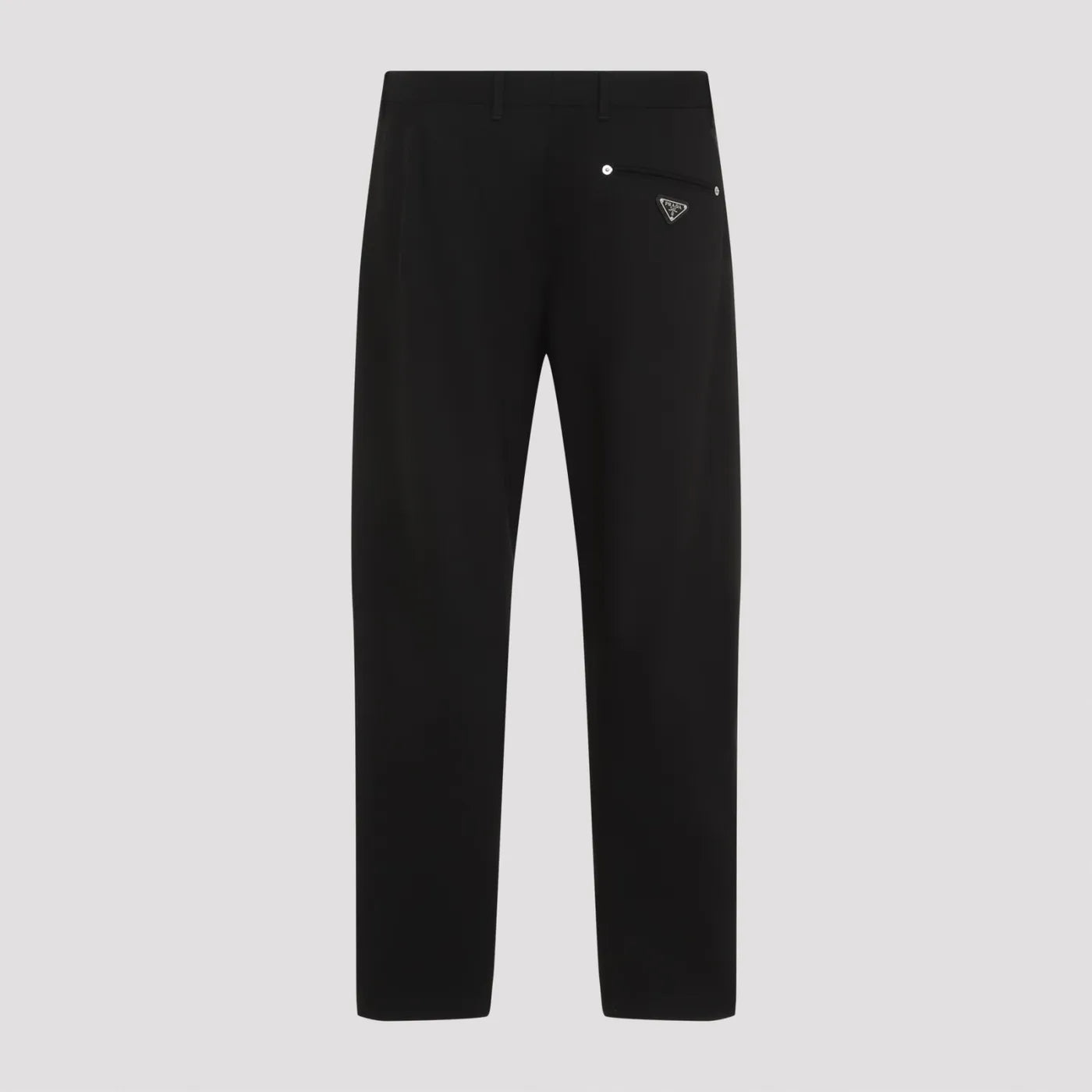 Pantalone Nero con Placchetta Retro Prada