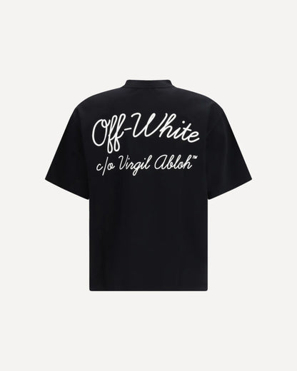 T-Shirt Nera Script Skate Off White