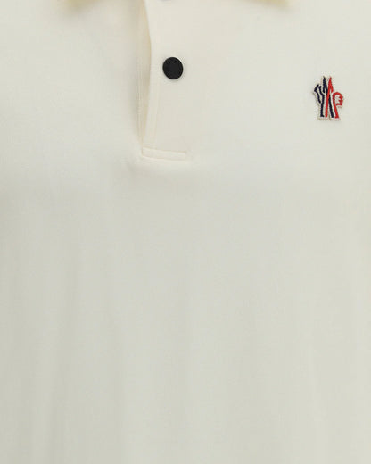 Polo Bianca Logo Moncler