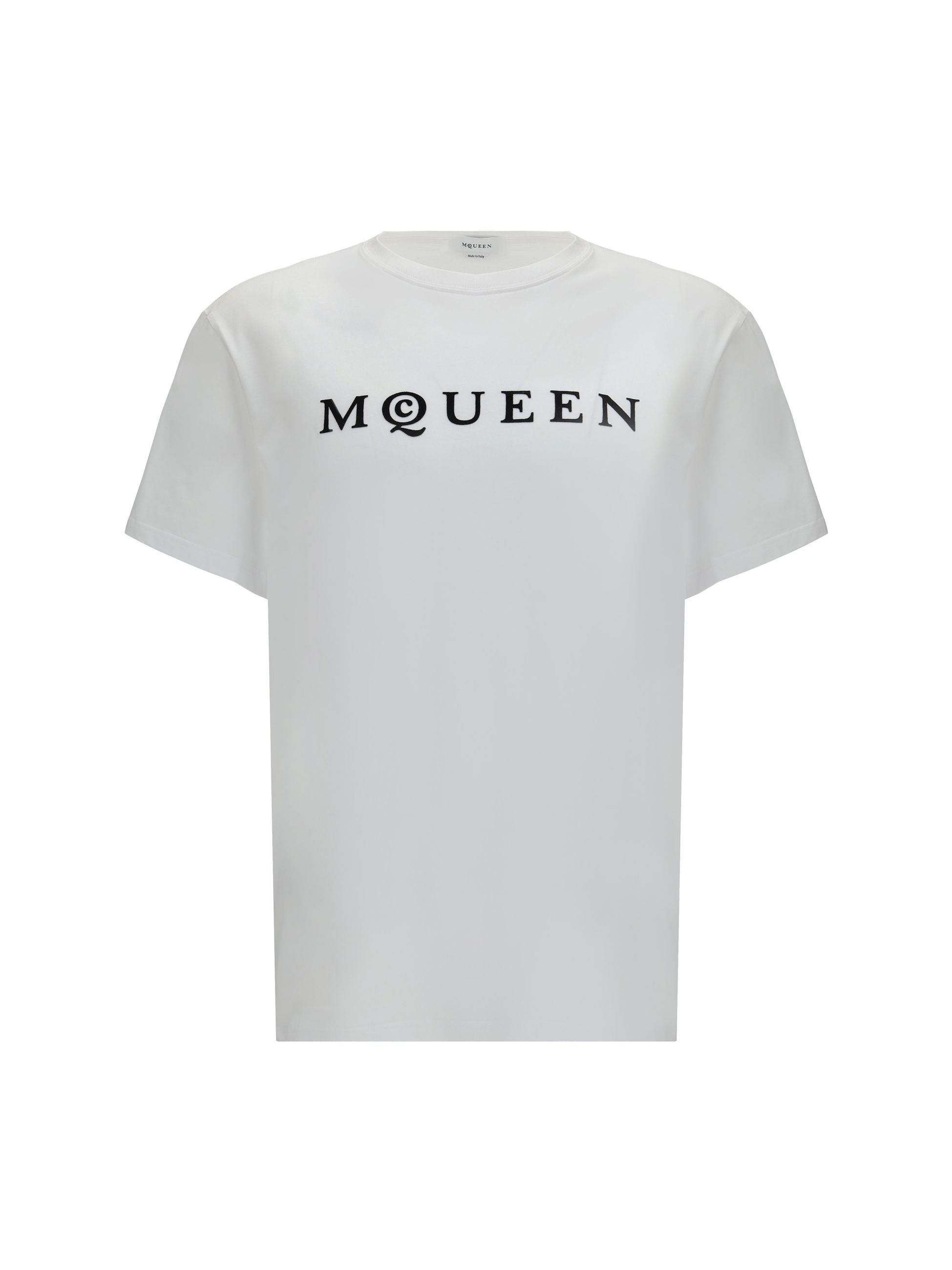 T-Shirt Bianca Logo Petto Alexander McQueen