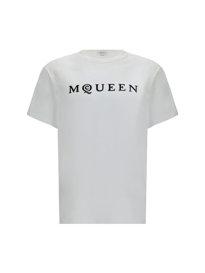 T-Shirt Bianca Logo Petto Alexander McQueen