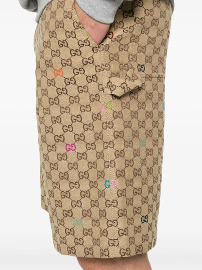 Shorts Logo All Over GG Multicolor Gucci