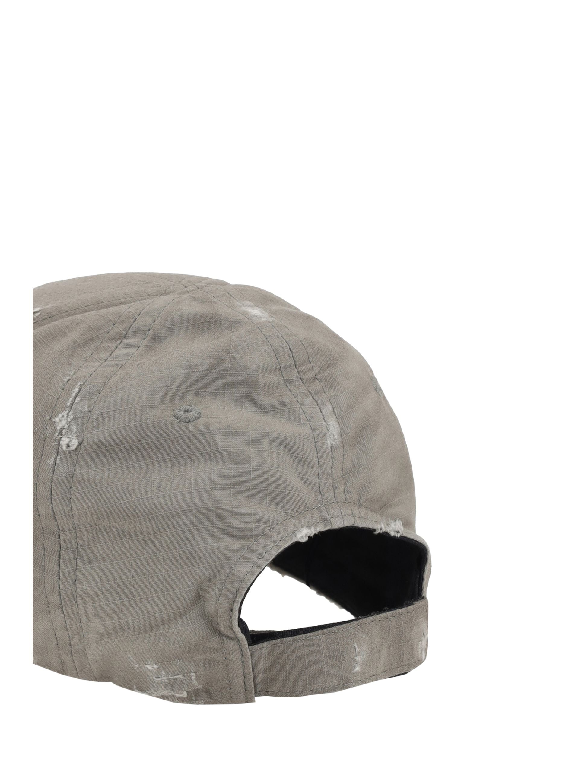 Cappello Grigio Destroyed Logo Balenciaga